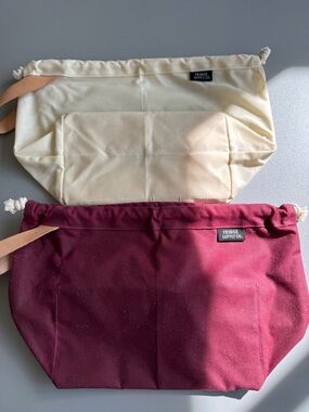 Fringe Supply Co. Canvas Pouches - Cream & Burgundy
